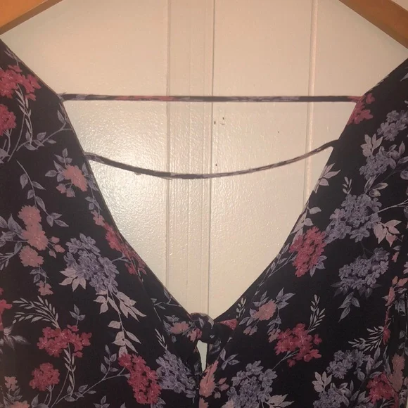 American Eagle Outfitters Pink Flutter Sleeve Mini Dress - Picture 7 of 8